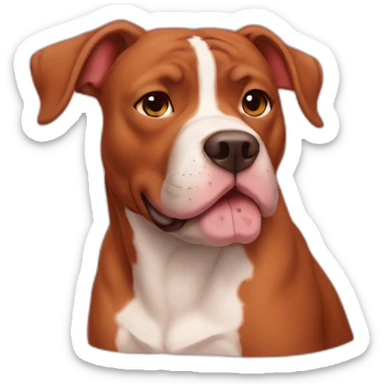 Clifford big red pit bull sticker