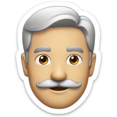 papi avec petite moustache sticker