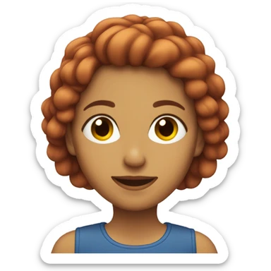 Mujer con pelo color pelirroja  sticker
