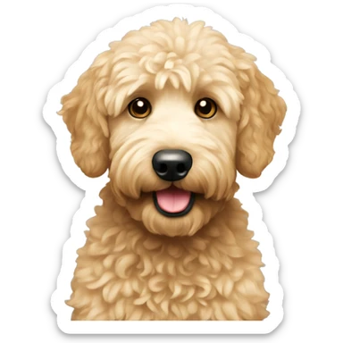 mini golden doodle sticker