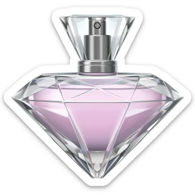 perfume bottle in the shape of a diamond sticker