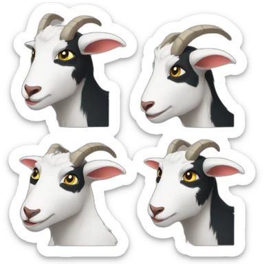 the discord cat as a goat sticker