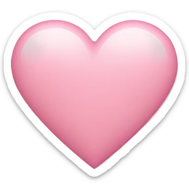 Light pink love heart  sticker
