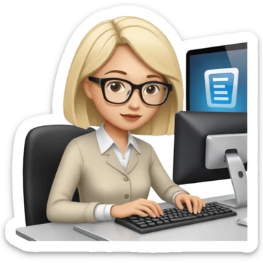 a woman developer in a meeting on a table, with others developers, in the background a mainframe computer sticker