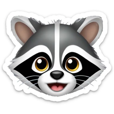 cute baby racoon sticker