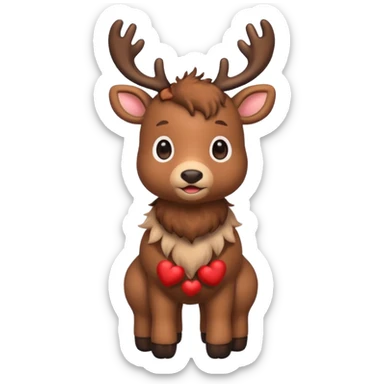 reindeer baby  cute, full body sticker
