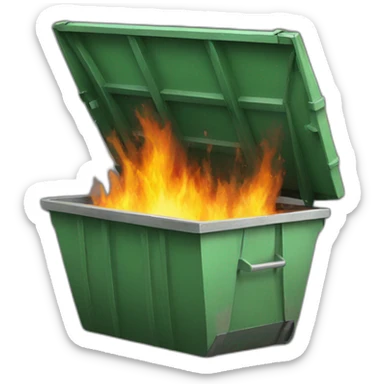 Dumpster-fire sticker