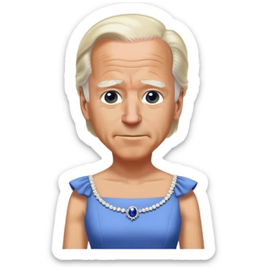 Joe Biden wearing a dress sticker