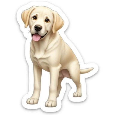 Labrador Retriever white full body sticker