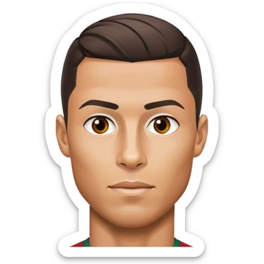 Cristiano Ronaldo soccer player in Portugal jersey number 7 sticker