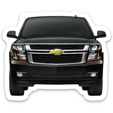 Black 2020 Chevy Tahoe Front view sticker