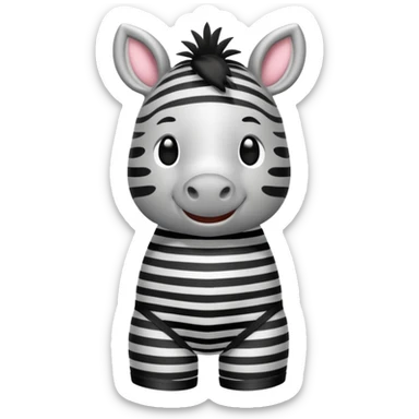 So zebra in underwear sticker