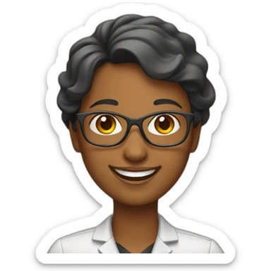 happy female teacher sticker