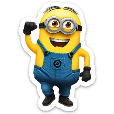 ecstatic minion sticker