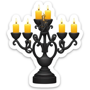 Black candelabra  sticker