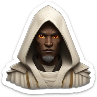 hyperrealist sith jedi in world of warcraft sticker