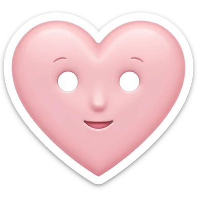 Pale pink pastel heart emoji sticker
