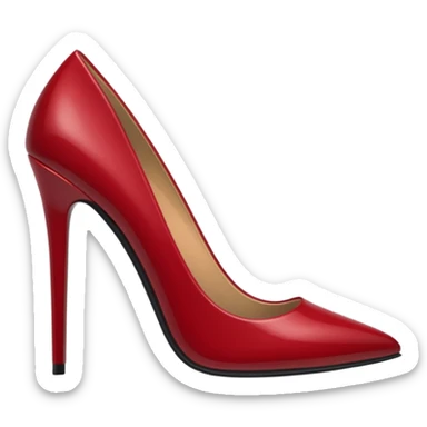 Dark red stiletto emoji sticker
