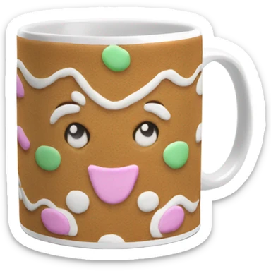 Pastel Gingerbread mug mug  sticker