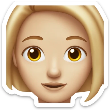 White redhead woman with hazel eyes sticker