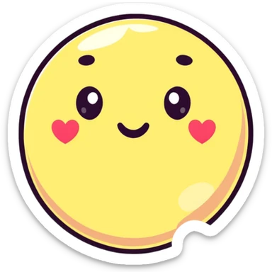 face bubbling with hearts sticker