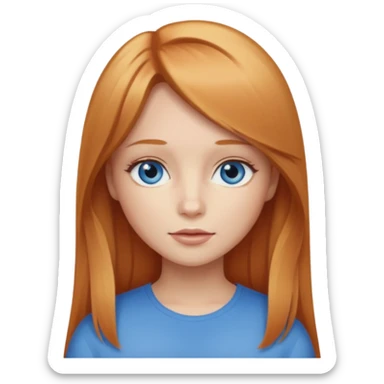 I want a girl with strawberry blonde hair that’s straight and long sticker