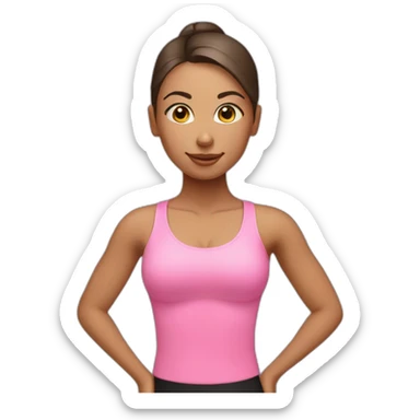 pilates girl in pink sticker