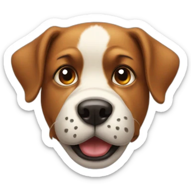 The funny dog head sticker