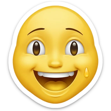 crying laughing face sticker