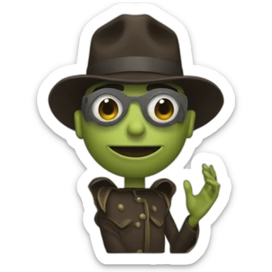 puppet master controlling the earth sticker