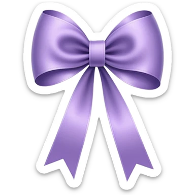 One single-loop ribbon bow, VERY THIN, VERY LONG, extremely narrow, delicate, stretched, NO ROUND SHAPE, NO PUFFY LOOPS, NO DOUBLE LOOPS, just one single elegant bow with thin tails sticker