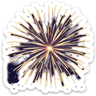 New year-Firework sticker