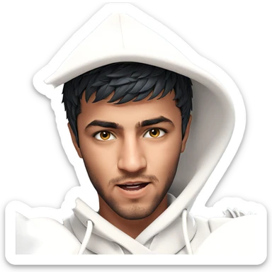 realistic portrait of a boy sticker