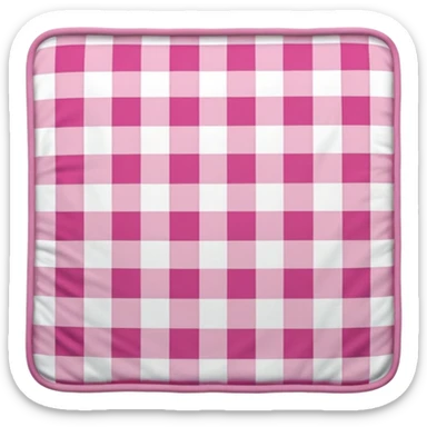 White and pink plaid blanket sticker