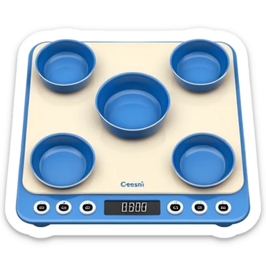modern Scale with Blue Pans sticker