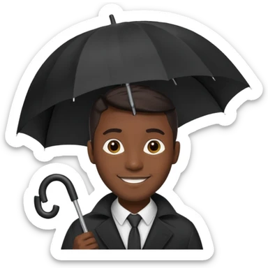 HOLDİNG UMBRELLA BLACK MAN sticker