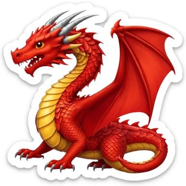 Red dragon sticker
