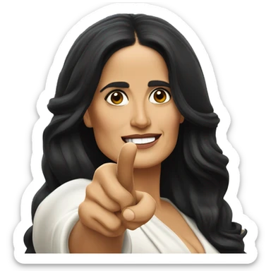 Salma Hayek pointing  sticker
