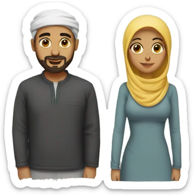 couple musulmane sticker