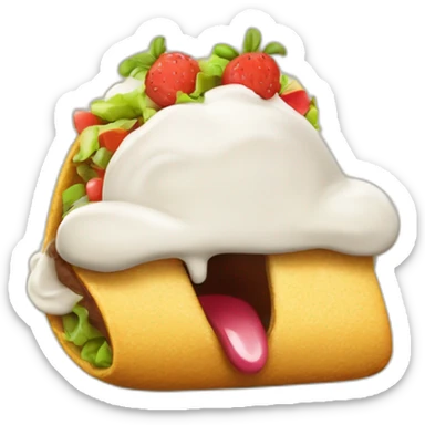 Icecream pooping taco sticker