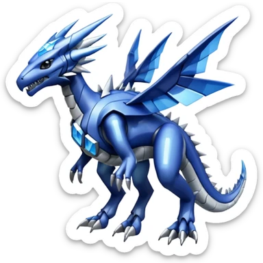 Futuristic Cool Edgy Shiny Digimon-Dialga-Palkia-hybrid full body sticker