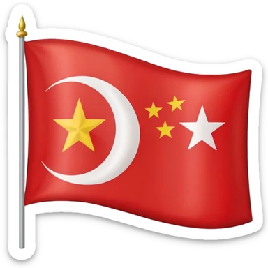 Emoji of half flag of philippines and turkey sticker