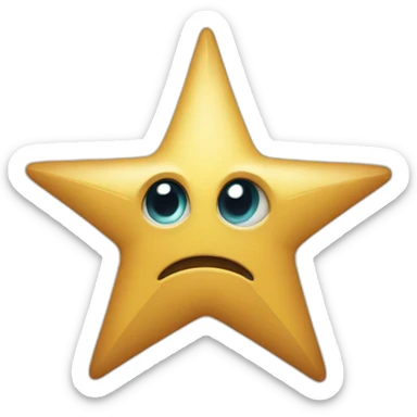 Star-Struck Emoji, but the eyes are shurikens and not stars sticker