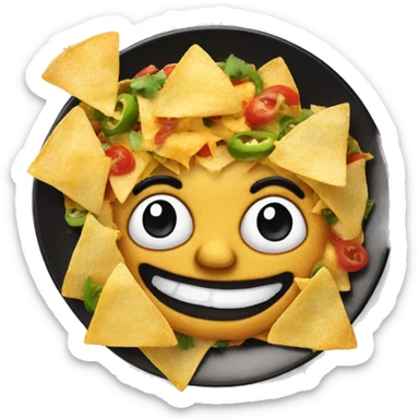 Small Smile Supreme nachos on a plate sticker