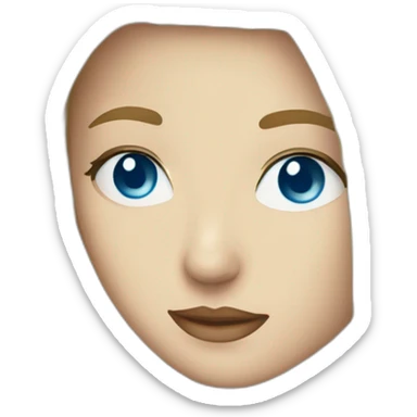 blondie woman face with blue eyes ырке рфшк sticker