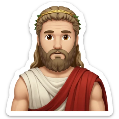 ancient Rome men long hair long bearded sticker
