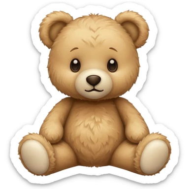 Beige teddy bear sticker