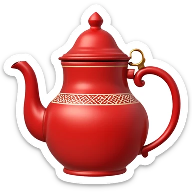 moroccan style teapot red sticker
