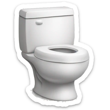 Toilet whit a head poking out sticker