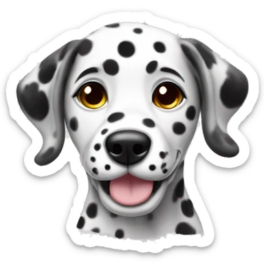 rainbow dalmatian puppy sticker